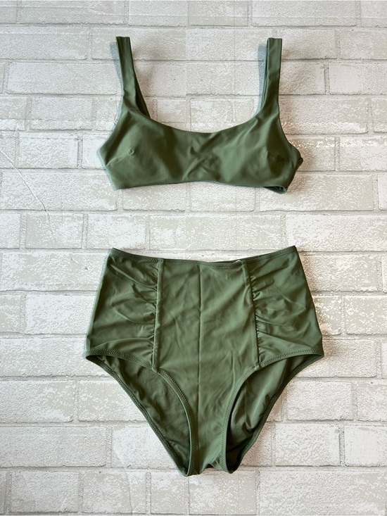 aerie Other - aerie Olive Green High Waist Bikini Set